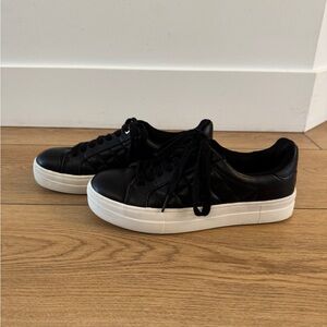 Steve Madden Black Quilted Platform Sneakers – Women’s 9.5 | Casual Shoes